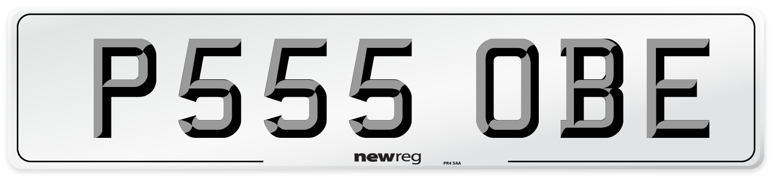 P555 OBE Number Plate from New Reg